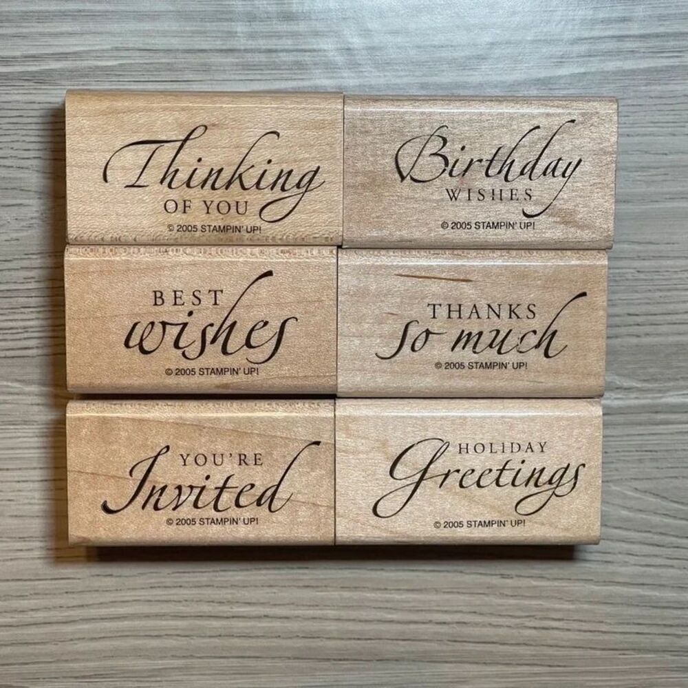 Stampin' Up! Vintage Mixed Font Phrases - 6 Pieces